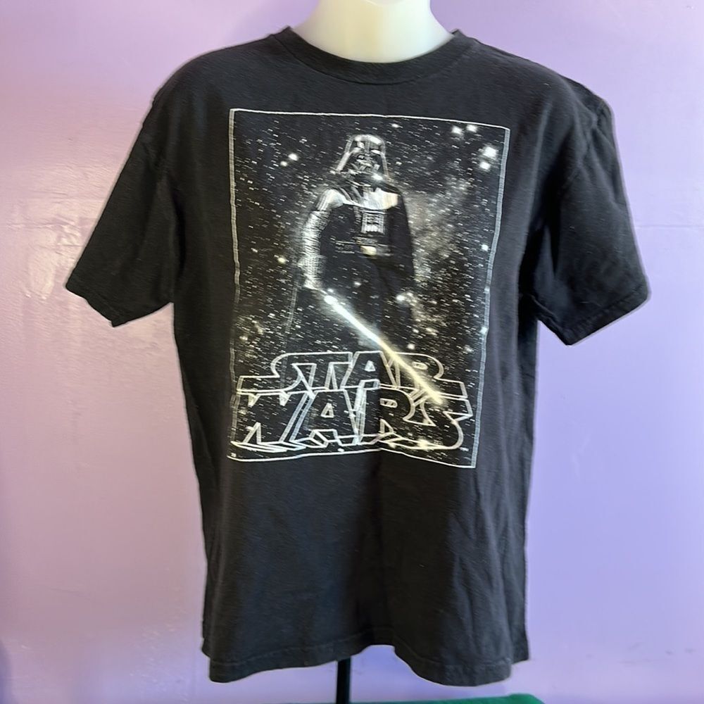 Star Wars Boys Size L Black Darth Vader Graphic Short Sleeve T-Shirt